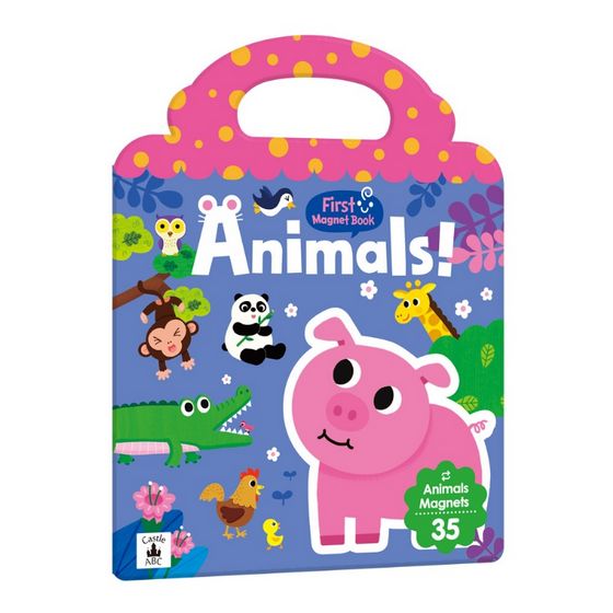 First Magnet Book：Animals（內含35個認知磁鐵+3摺頁超大場景）